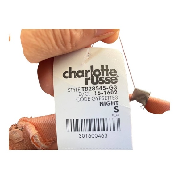 Charlotte Russe Sleeveless Strapless Top Cocktail Zip Closure Size Small Pink - Picture 2 of 7